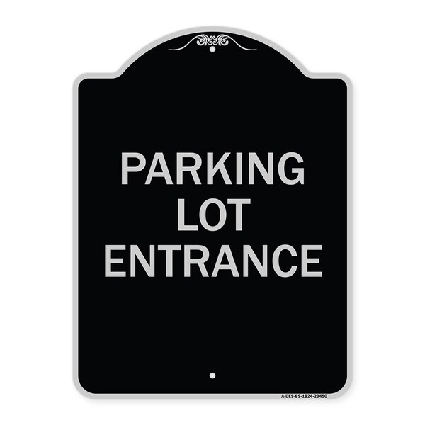 Parking Entrance Parking Lot Entrance Heavy-Gauge Aluminum Sign, 24" x 18", BS-1824-23450